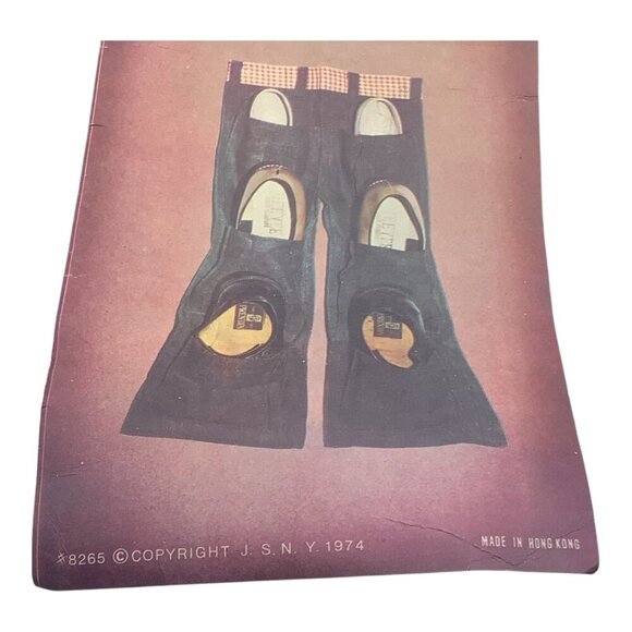 Denim Shoe Bag Unisex Red Gingham Trim & Multiple Pockets For 3 Pair of Shoes - Picture 13 of 13